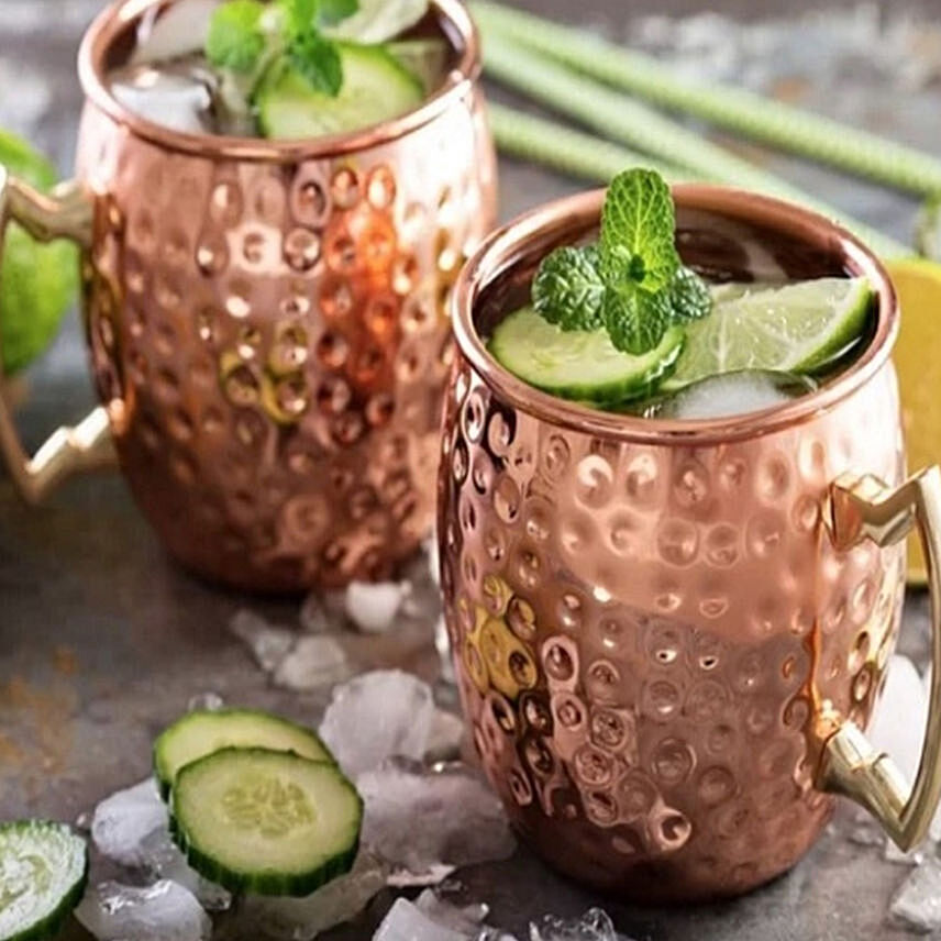 Hammered Finish Moscow Mule Mugs