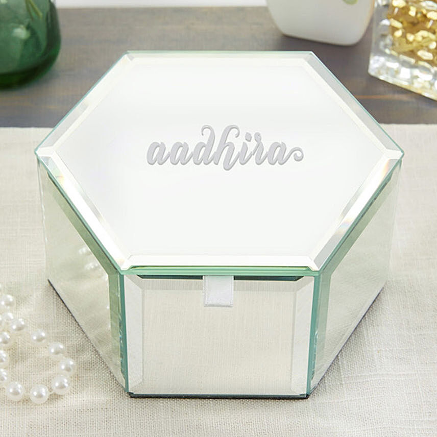 Personalized Mirrored Jewelry Box