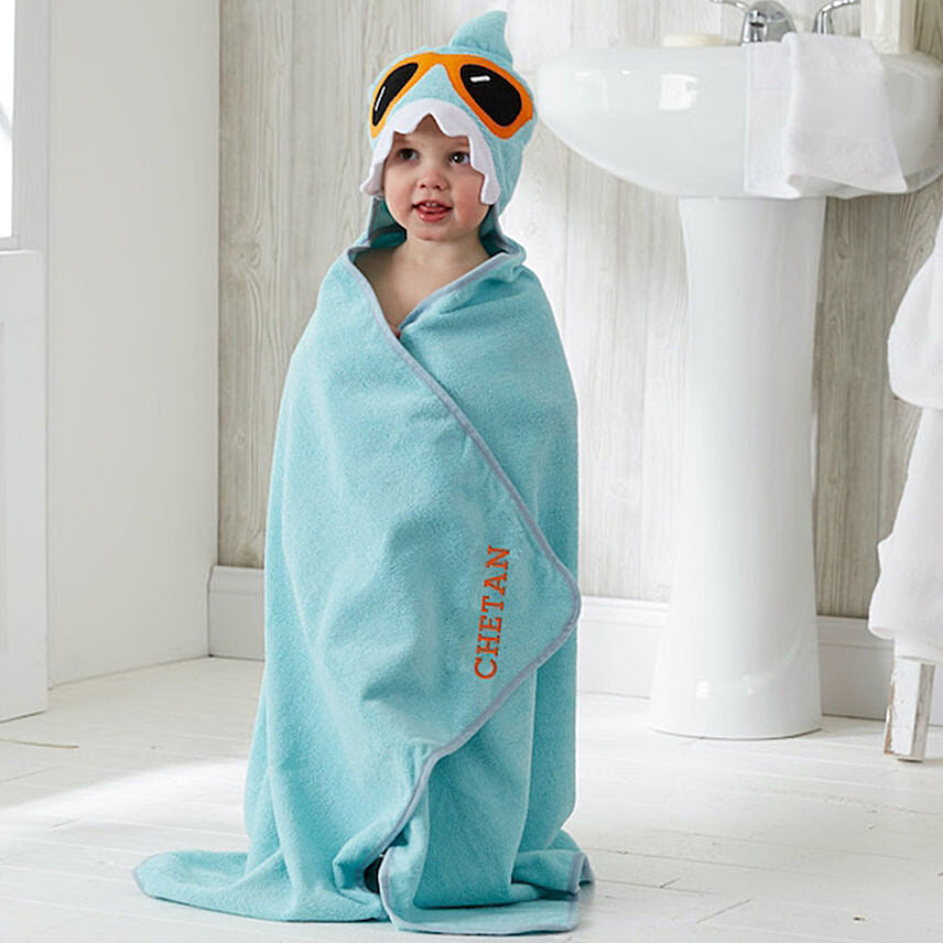 Shark Kids' Hooded Bath Towel