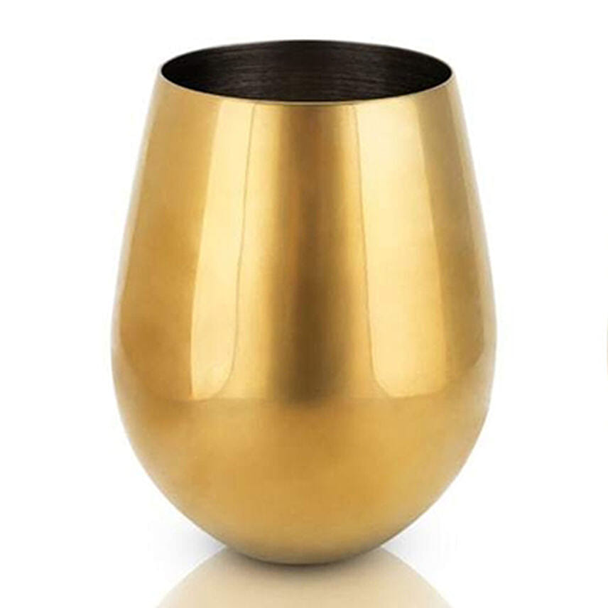 Gold Stemless Wine Glasses Set Of 2