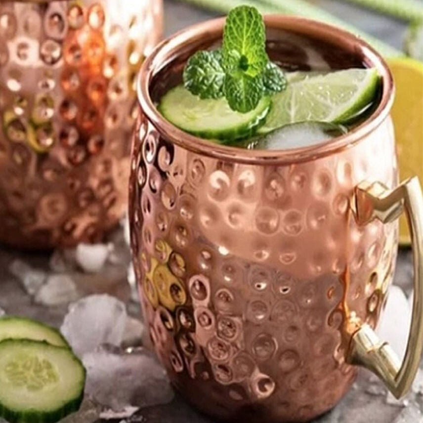 Hammered Finish Moscow Mule Mugs