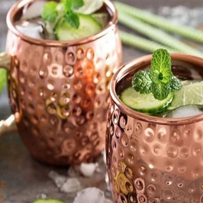 Hammered Finish Moscow Mule Mugs