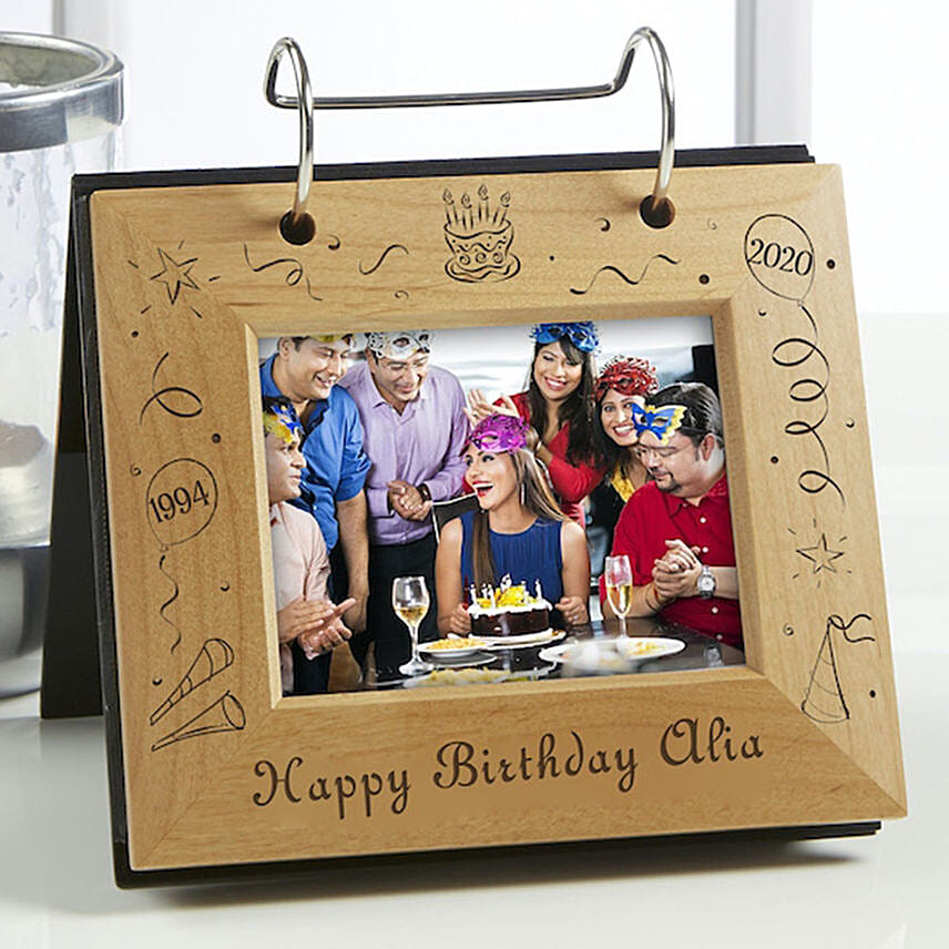 Happy Birthday Personalized Flip Photo Album