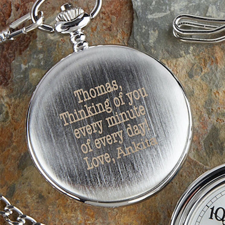 Herrington Engraved Silver Pocket Watch