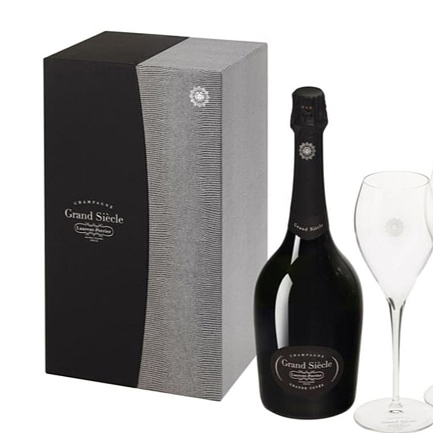 Laurent Perrier Grand Siecle Coffret With 2 Flutes