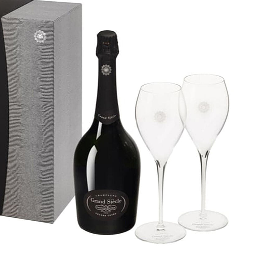 Laurent Perrier Grand Siecle Coffret With 2 Flutes