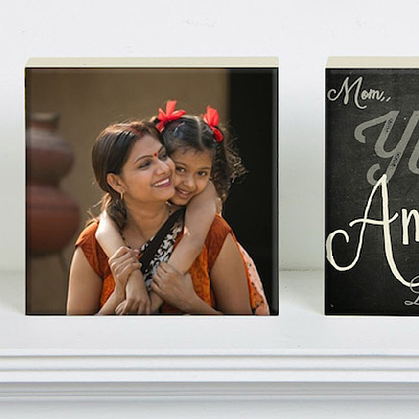 Personalized Photo Shelf Blocks Set Of 2