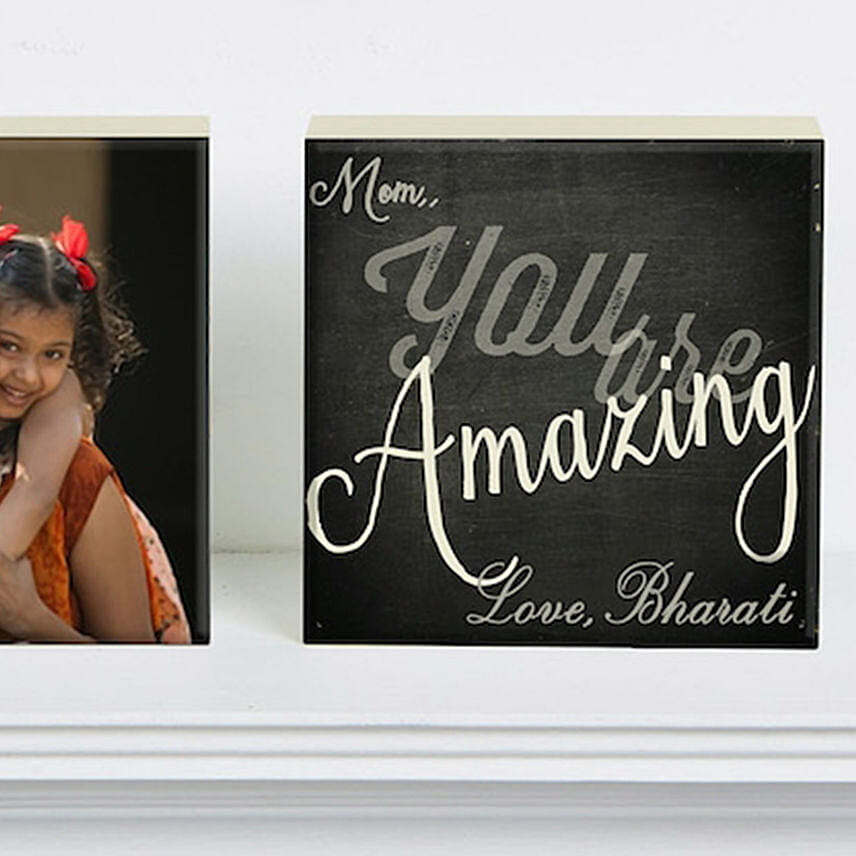 Personalized Photo Shelf Blocks Set Of 2