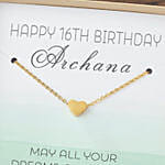 Birthday Necklace With Personalized Message Card