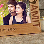 My Heart Engraved Wood Picture Frame