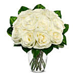 One Dozen White Roses