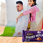 Romantic Personalized Cushion With Chocos
