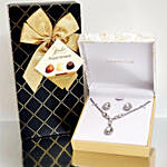 Silver Tone Crystal Jewelry Gift Set