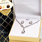 Silver Tone Crystal Jewelry Gift Set