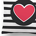 Zebra Lines Heart Cushion