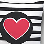 Zebra Lines Heart Cushion