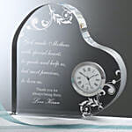 Dear Mom Personalized Heart Clock