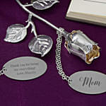 For Her Engraved Silver Keepsake Rose
