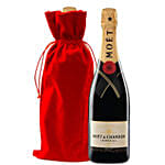 Moet & Chandon Imperial With Red Velvet Gift Bag