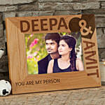 My Heart Engraved Wood Picture Frame