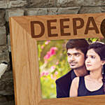 My Heart Engraved Wood Picture Frame