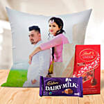 Romantic Personalized Cushion With Chocos