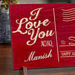 Sending Love Personalized Wood Postcard