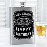 Whiskey Label Personalized Flask