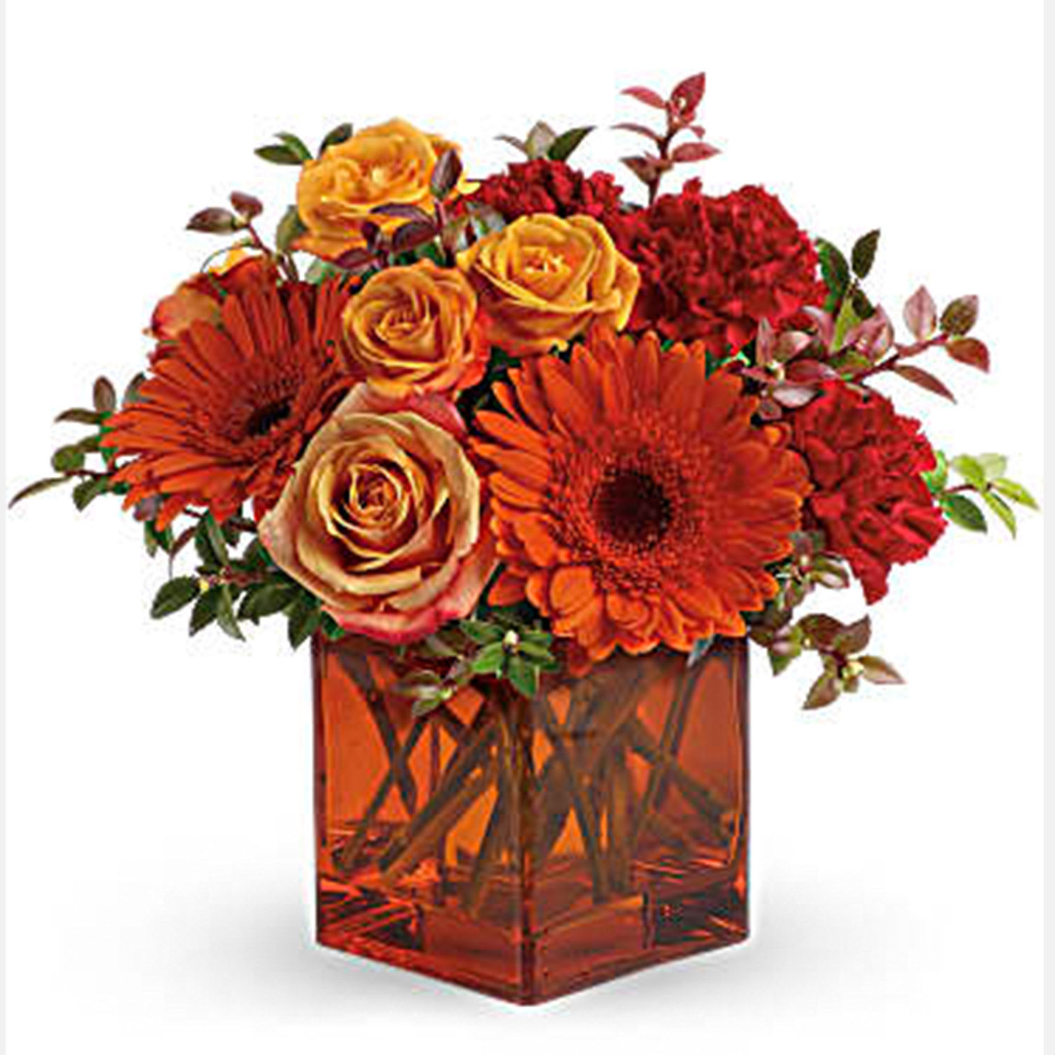 Online Ornamental Orange Floral Arrangement Gift Delivery in UAE FNP