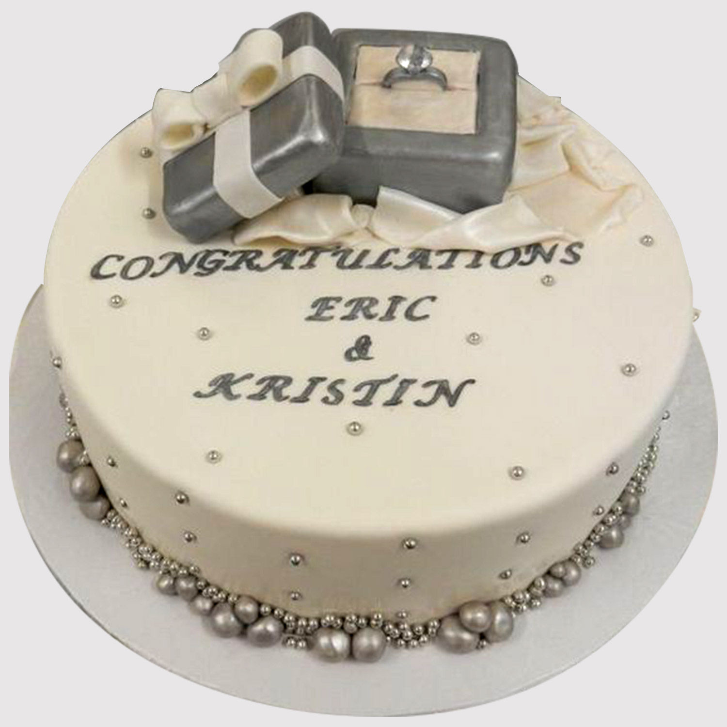 Online Pretty Engagement Ring Chocolate Cake Gift Delivery in UAE FNP