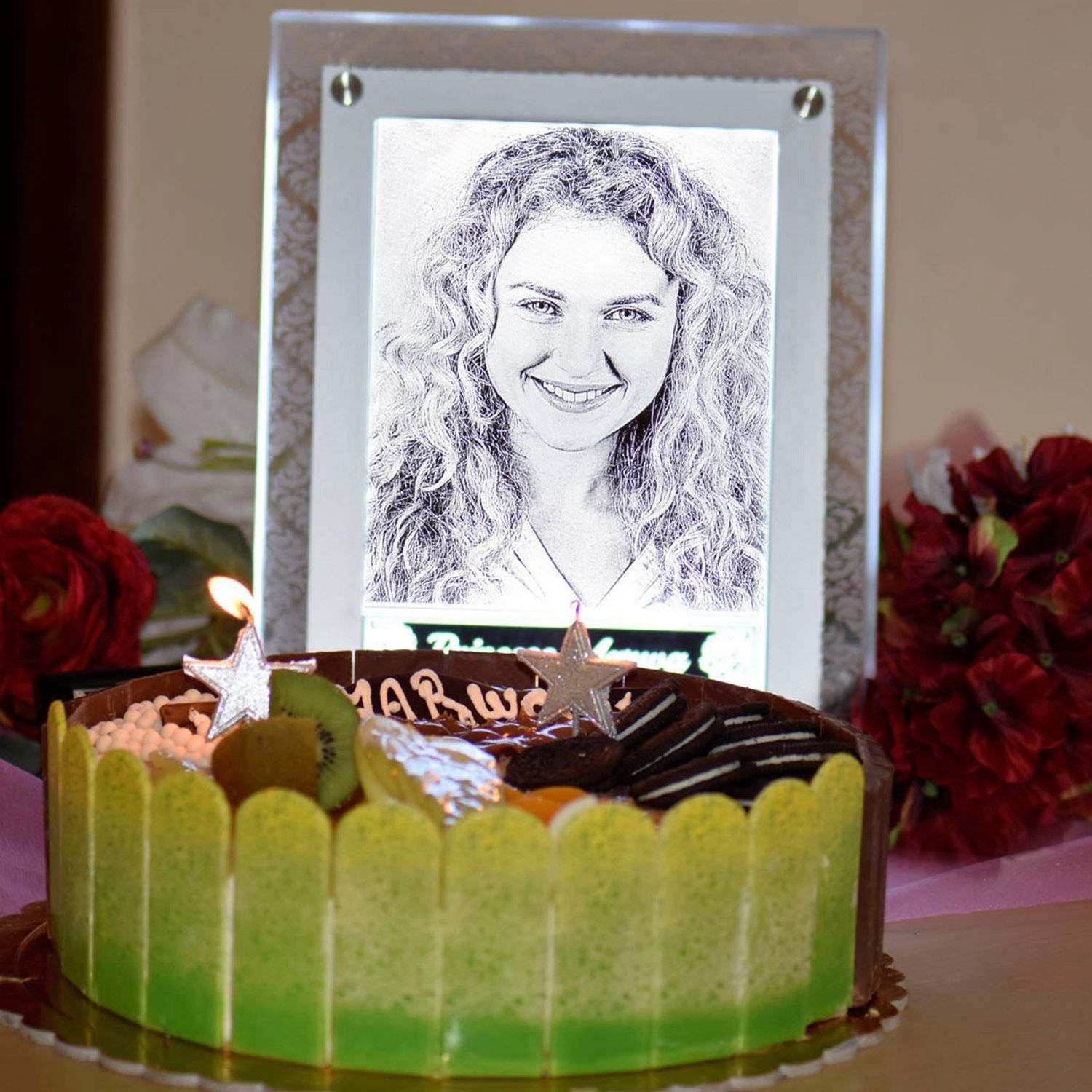 Online Personalised Light up Photo Frame Gift Delivery in UAE FNP