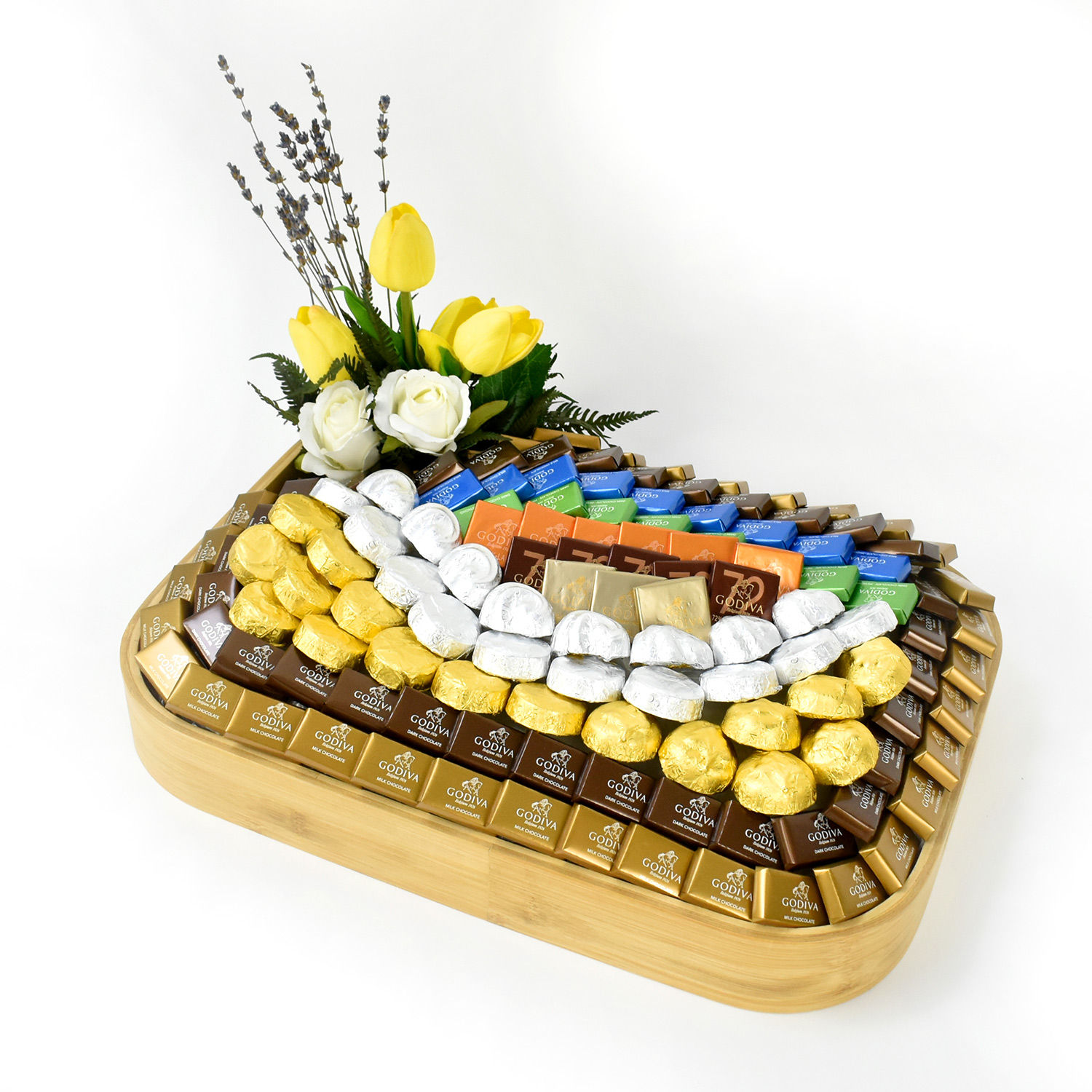 Online Godiva Chocolates and Flowers Arrangement Gift Delivery in UAE FNP