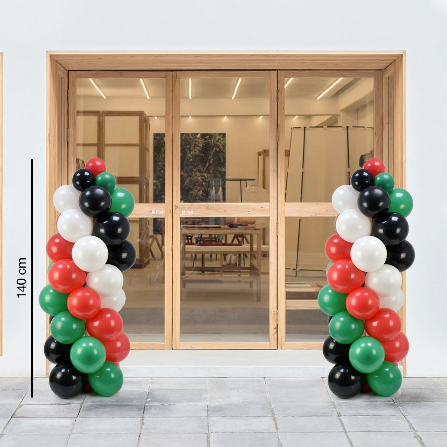 Online UAE Flag Color Balloons Stand Gift Delivery in UAE FNP