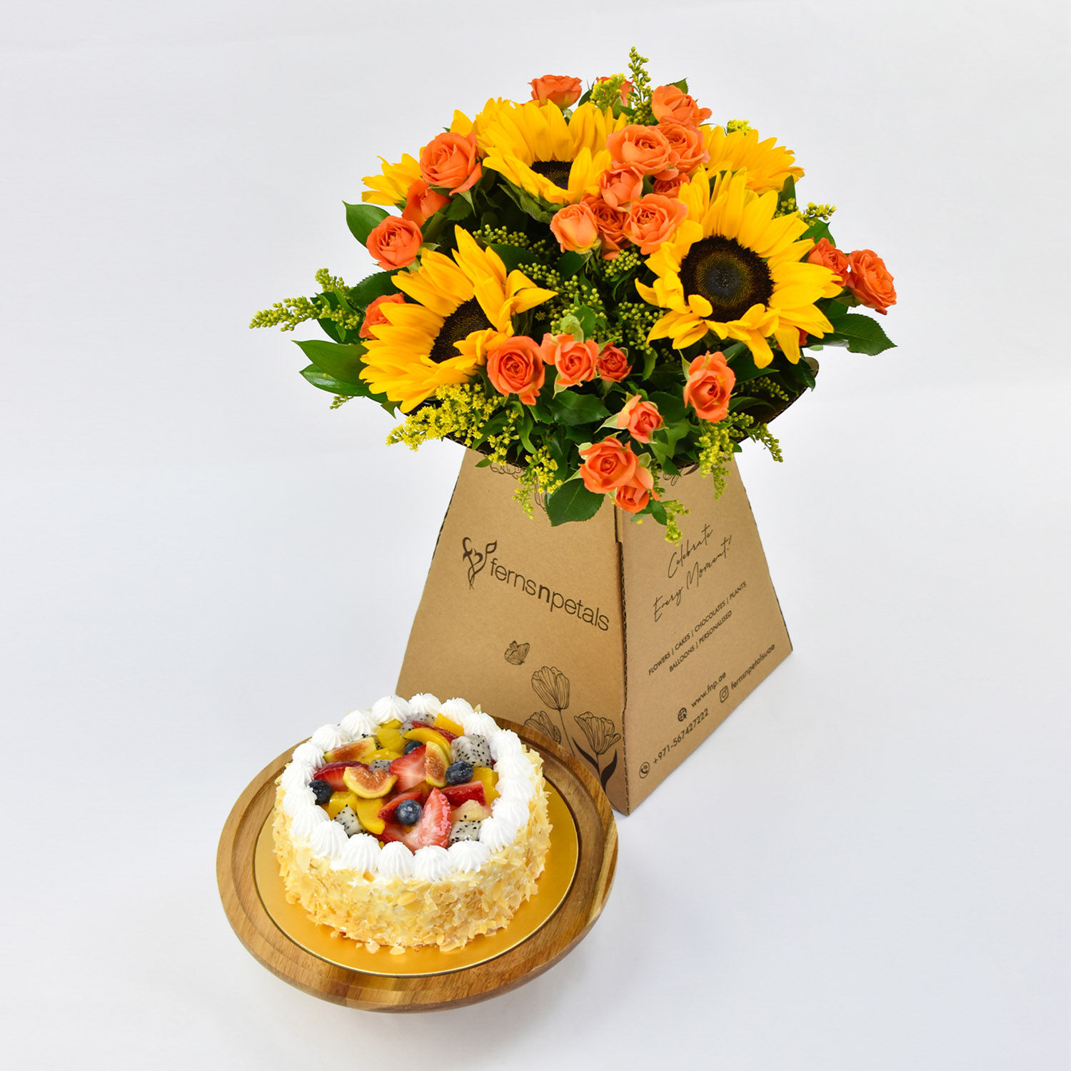 Online Sugar Free Cake and Flowers Gift Delivery in UAE FNP