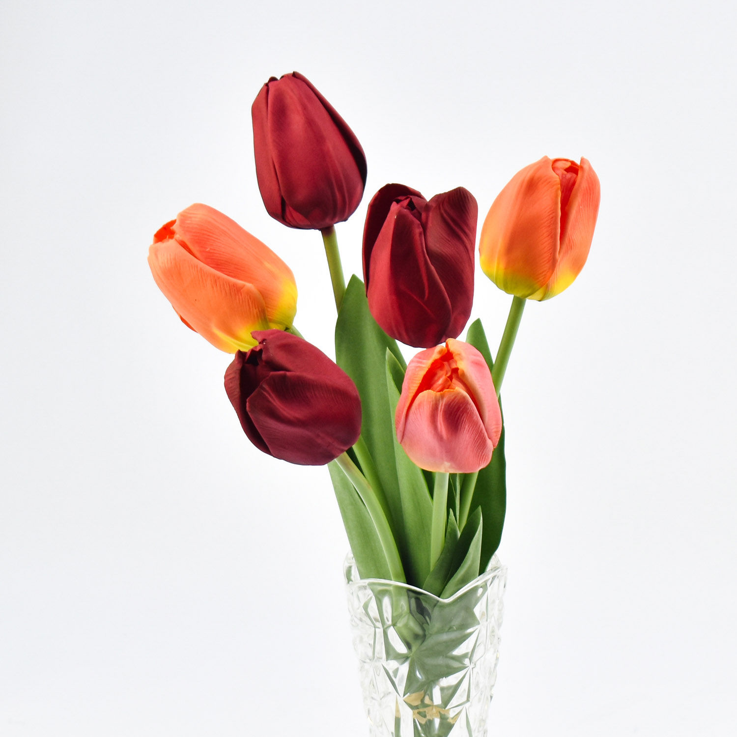 Online Orange and Red Artificial Tulips Gift Delivery in UAE FNP