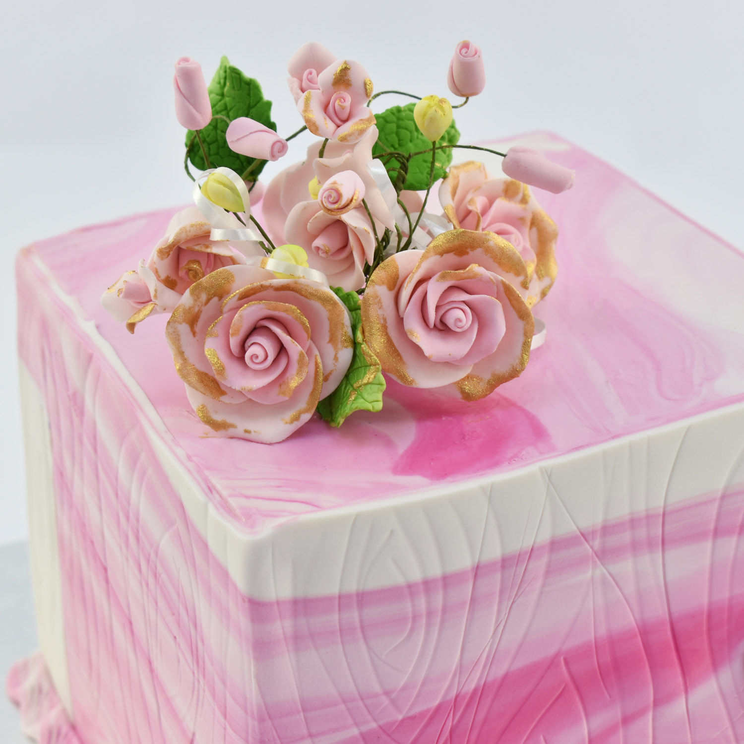 Order Pink Ribbon Designer Cake Online | Same-Day Delivery UAE - Fnp.ae