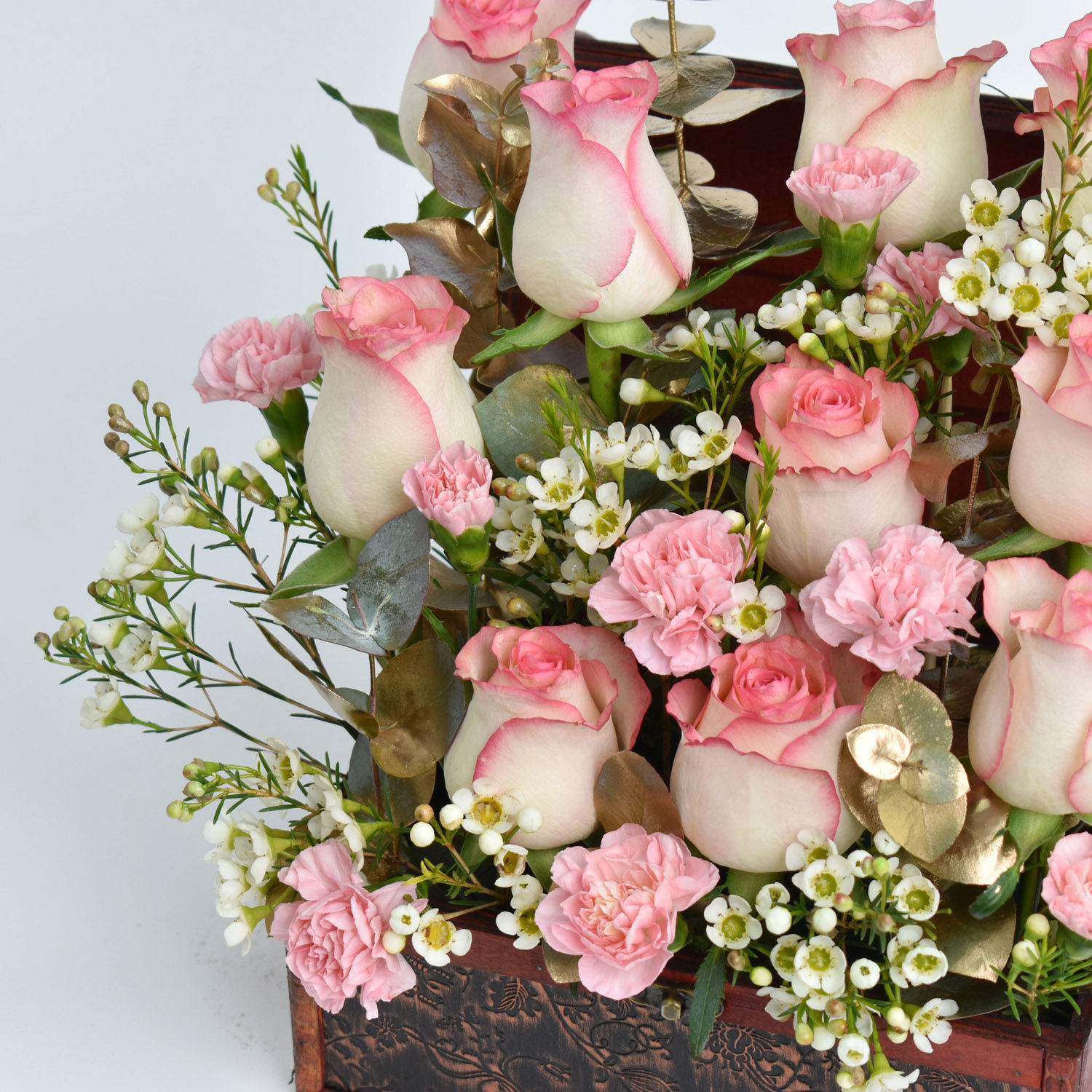 Online Treasured Love Flowers Box Gift Delivery in UAE FNP