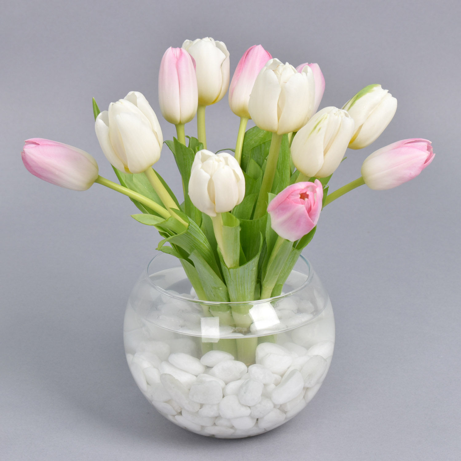 Online 12 Tulips in Fish Bowl Gift Delivery in UAE FNP
