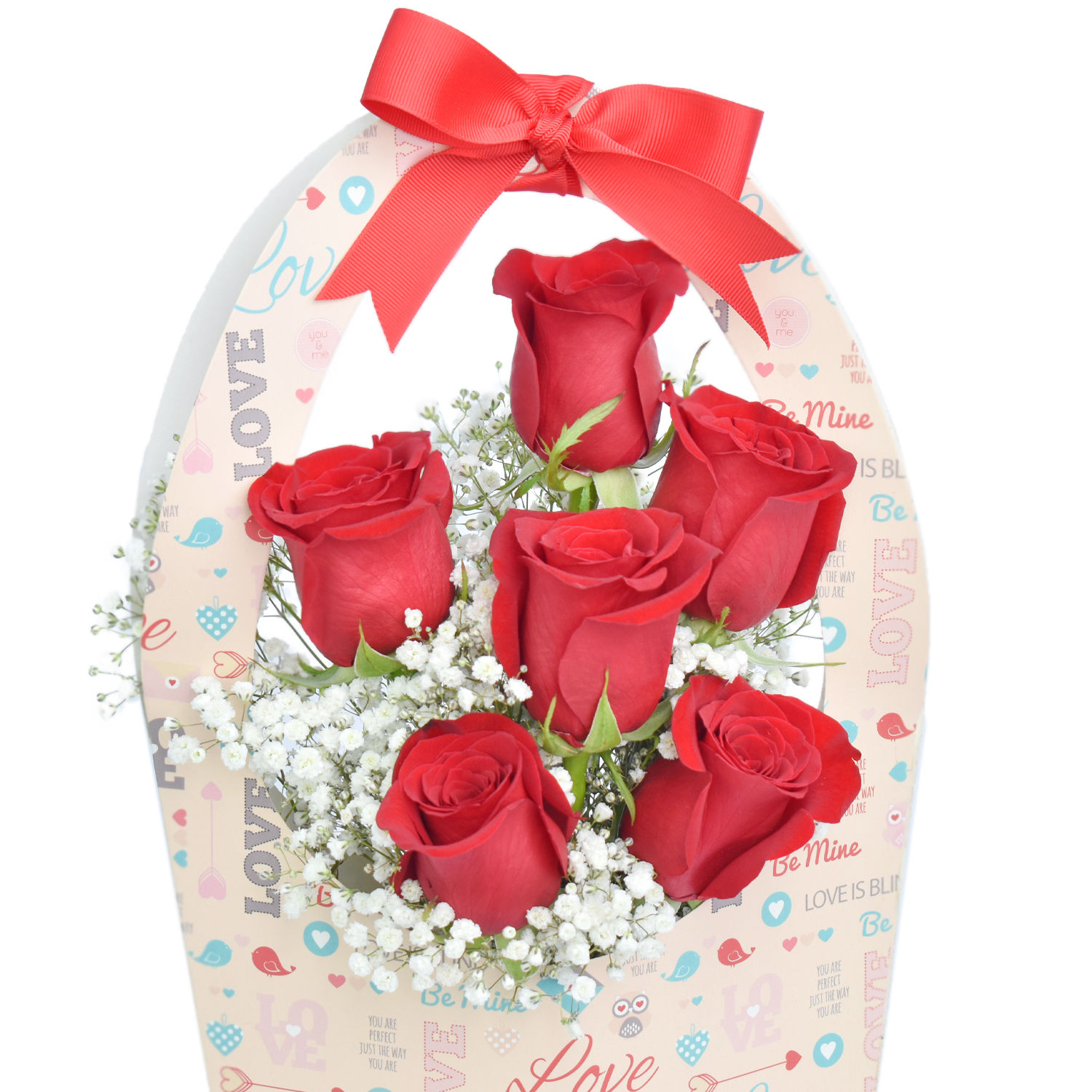 Fnp Red Roses Order 6 Red Roses in Fnp Sleeve Online | Same-Day Delivery UAE - Fnp.ae