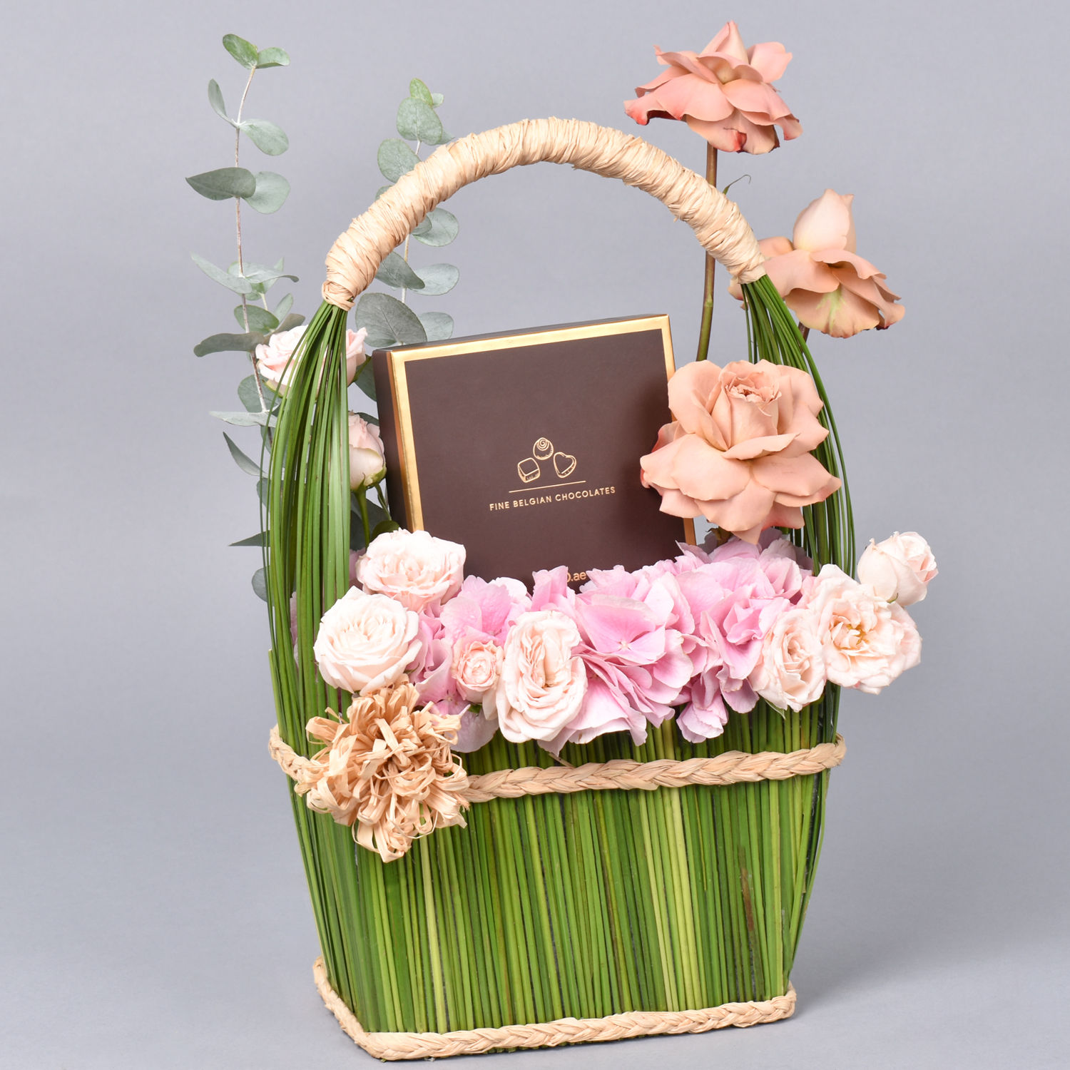 Online Natures Basket of Flowers with Chocolates Gift Delivery in UAE FNP