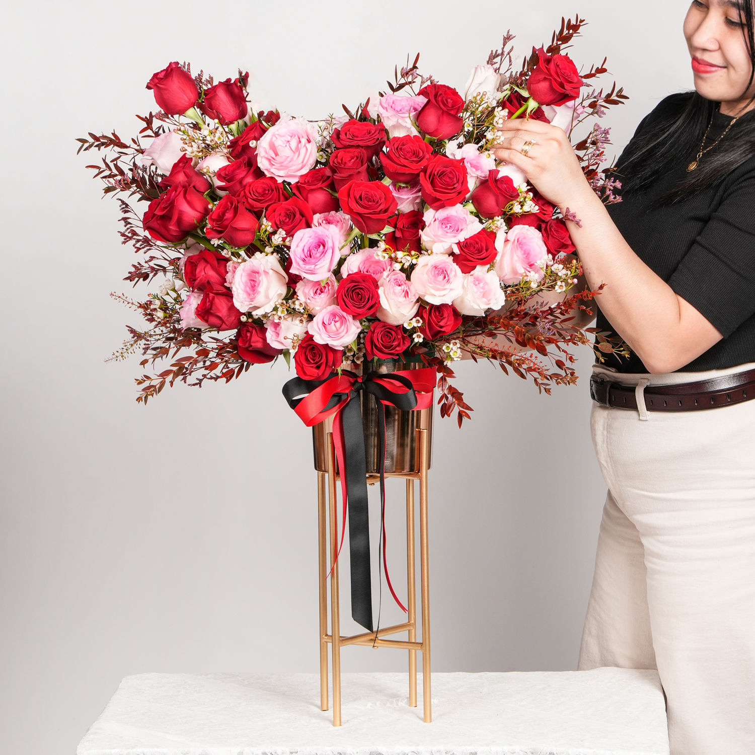 Order Endless Love Roses Arrangement Stand Online | Same-Day Delivery ...