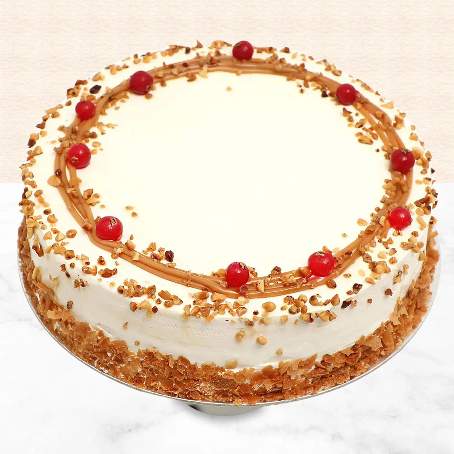 Order Yummy Butterscotch Eggless Cake 4 Portion Online | Same-Day ...