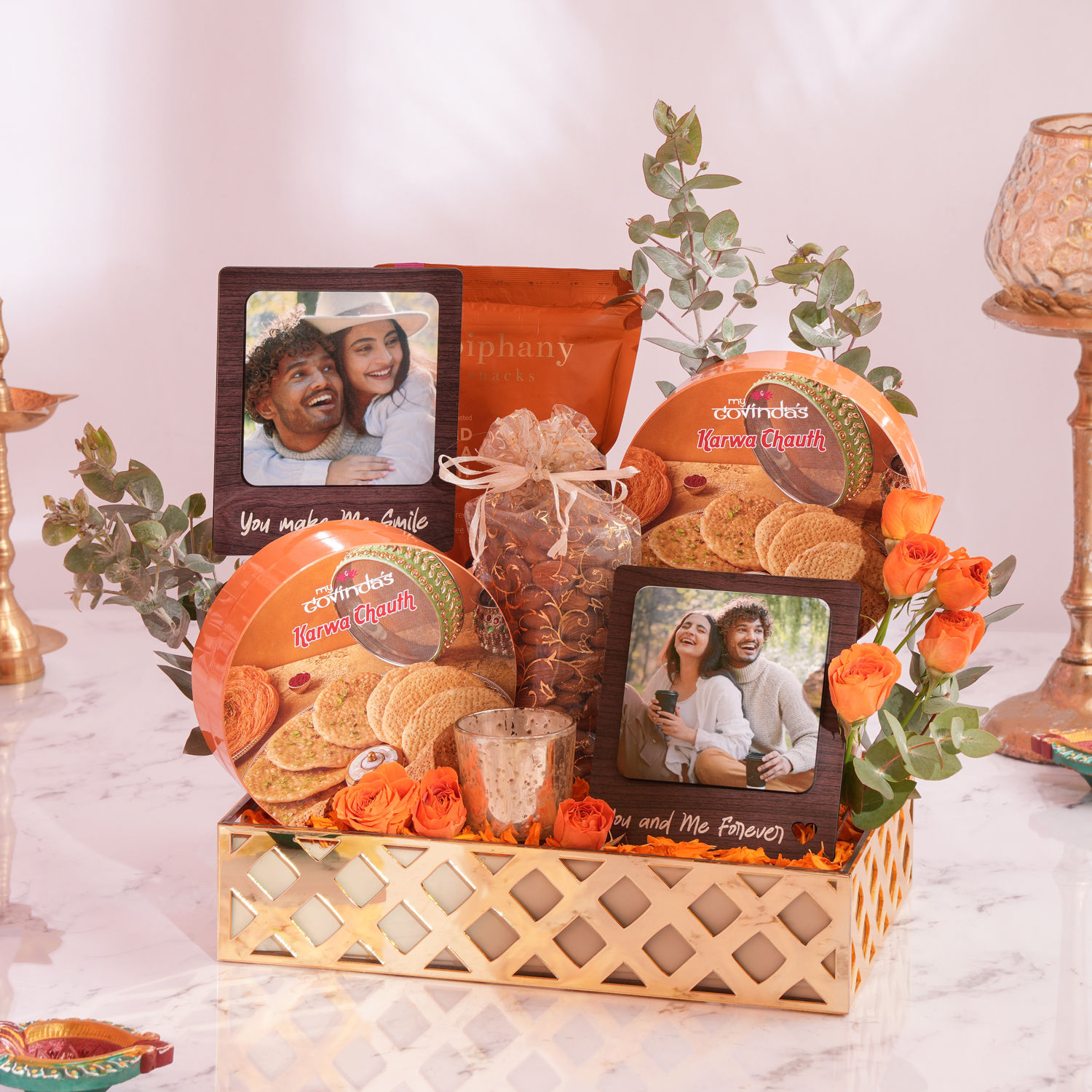 Online Karwachuath Special Moments Celebration Hamper Gift Delivery in