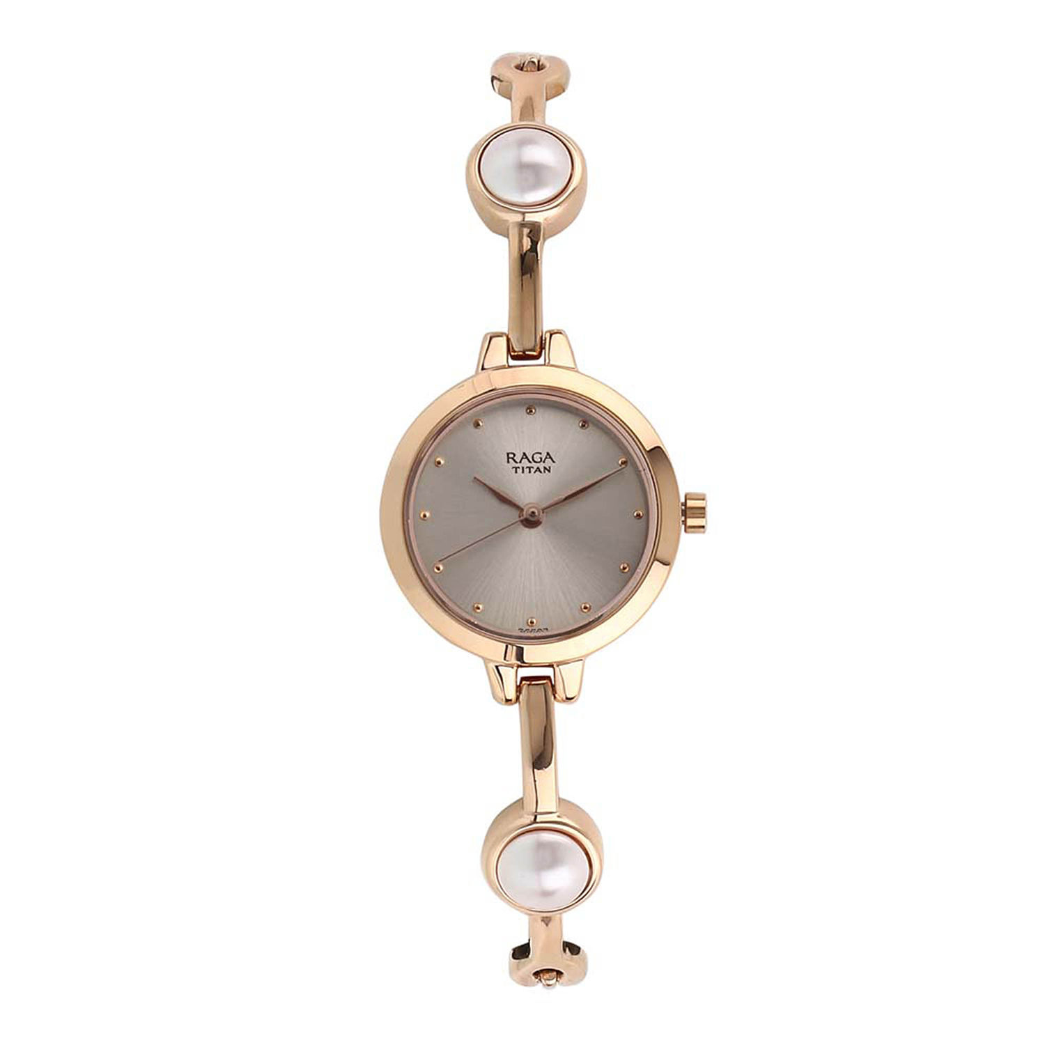 Online Titan Raga Watch fro her Rose Gold with Flowers Gift Delivery in
