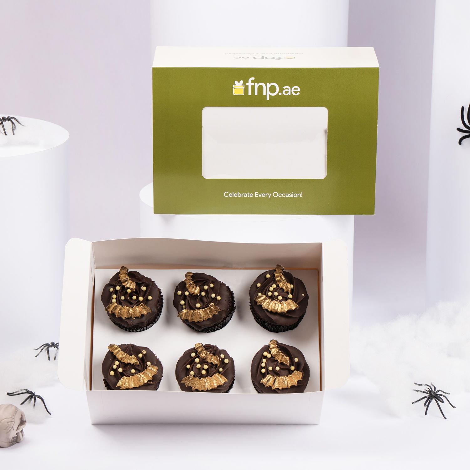 Online Flying Bat Halloween Cupcakes Gift Delivery in UAE FNP