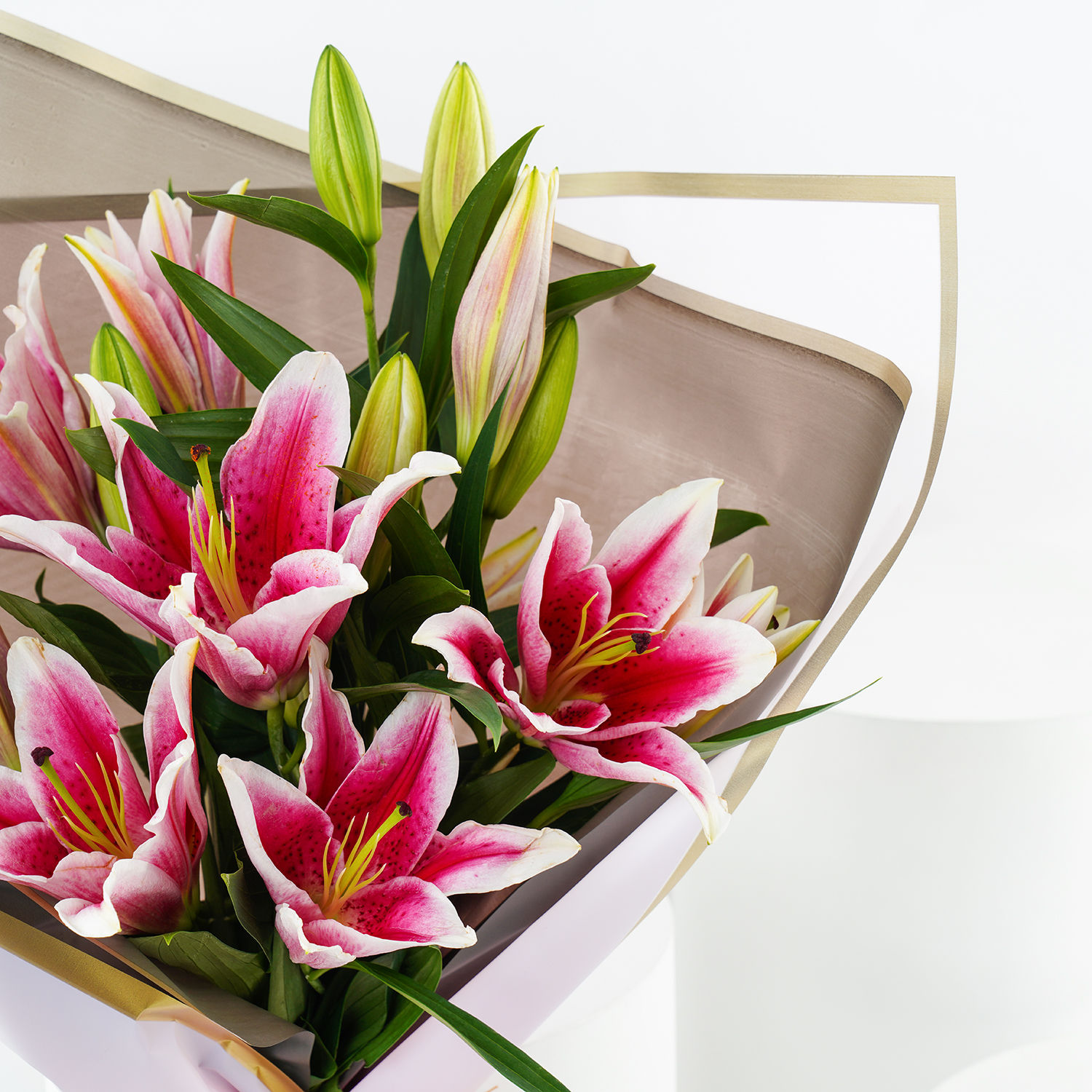 Order Pink Lilies Elegance Bouquet Online | Same-Day Delivery UAE - Fnp.ae