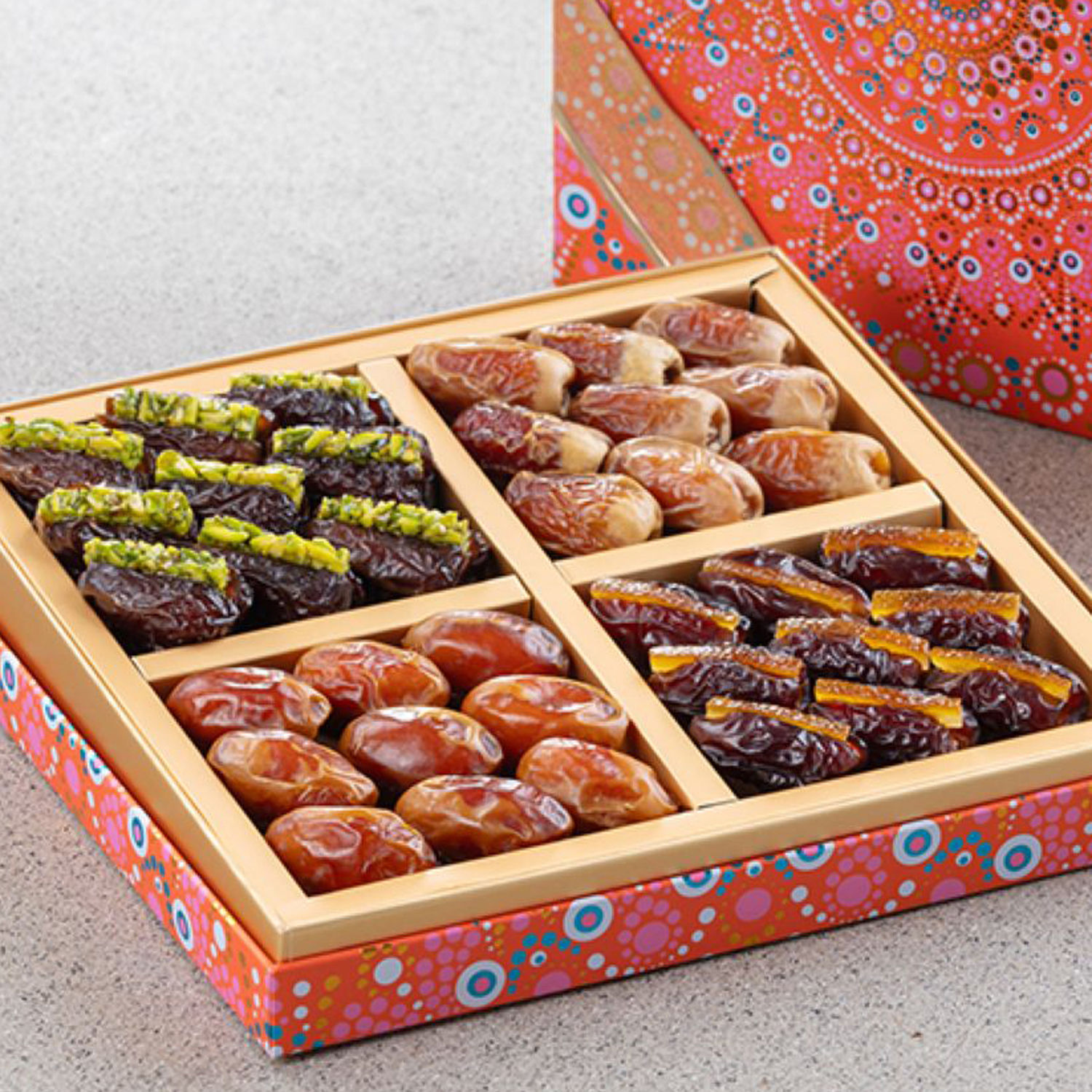 Order Bateel Assorted Dates Diwali Rangoli Collection Large Online ...