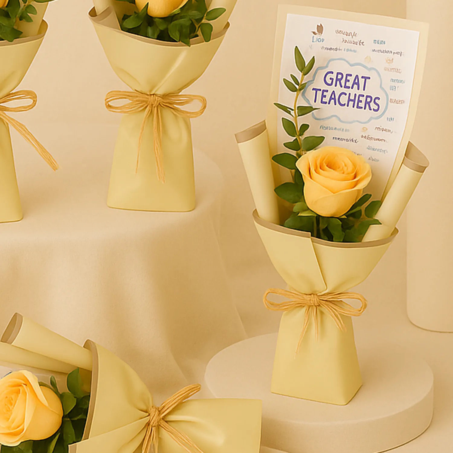 Order Roses Bouquet Set Of 4 For Teacher Online | Same-Day Delivery UAE ...